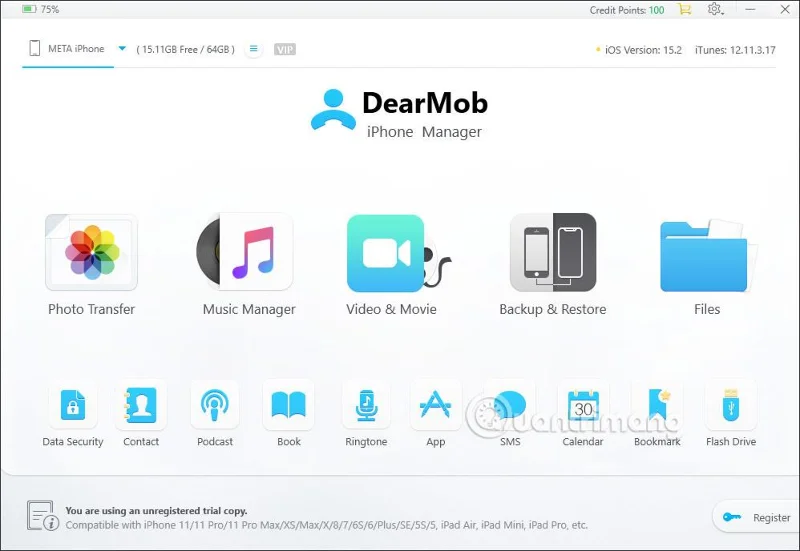 Cara menggunakan Pengurus iPhone DearMob untuk mengurus data iPhone