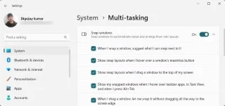 Fix De functie voor gesplitst scherm werkt niet op Windows