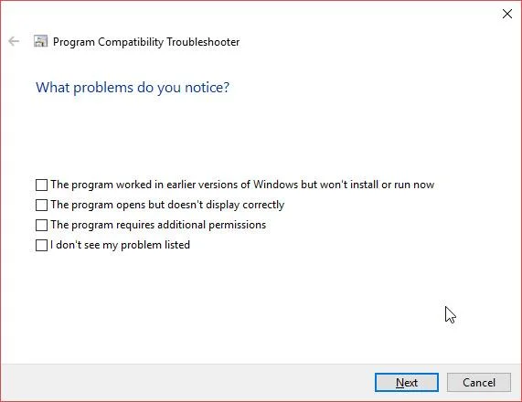 Bagaimana untuk menjalankan permainan dan perisian lama pada Windows 10