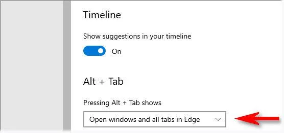 Windows 10'da tüm tarayıcı sekmeleri Alt+Tab'de nasıl görüntülenir?