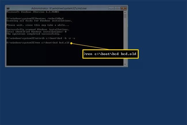 Windows'ta BCD nasıl yeniden oluşturulur