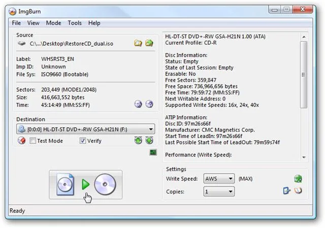Bagaimana untuk membakar fail imej ISO ke CD dan DVD
