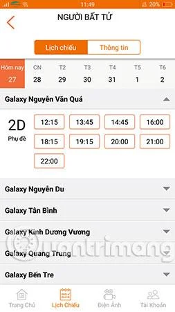 Cara melihat masa tayangan filem pada telefon anda