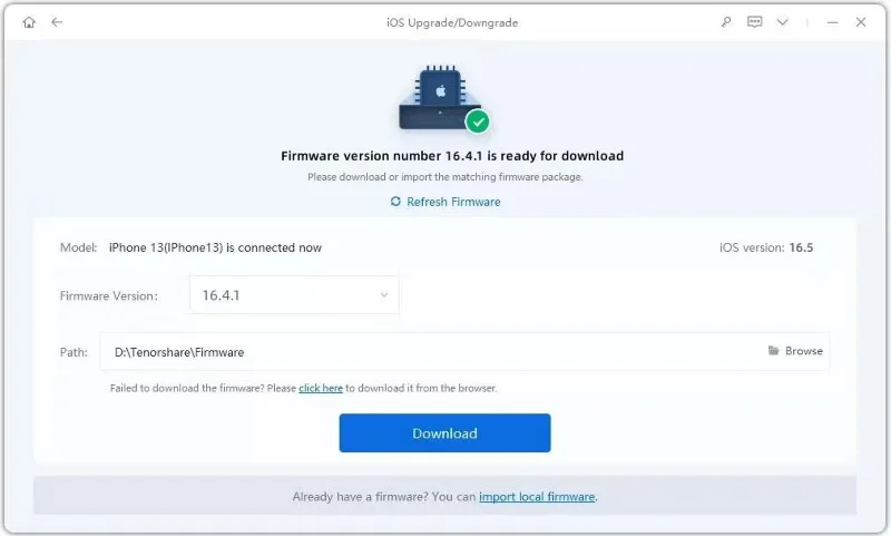 Comment passer d'iOS 17 à iOS 16 sans perdre de données à l'aide de Tenorshare Reiboot