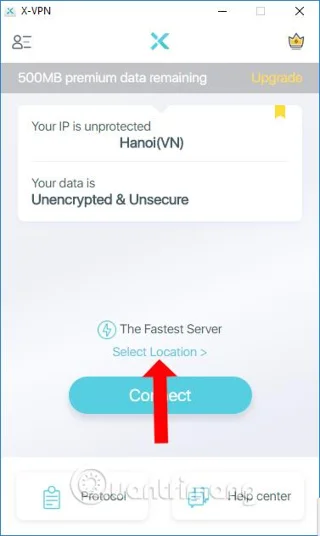 Cara menggunakan X-VPN untuk melayari web tanpa nama pada Windows