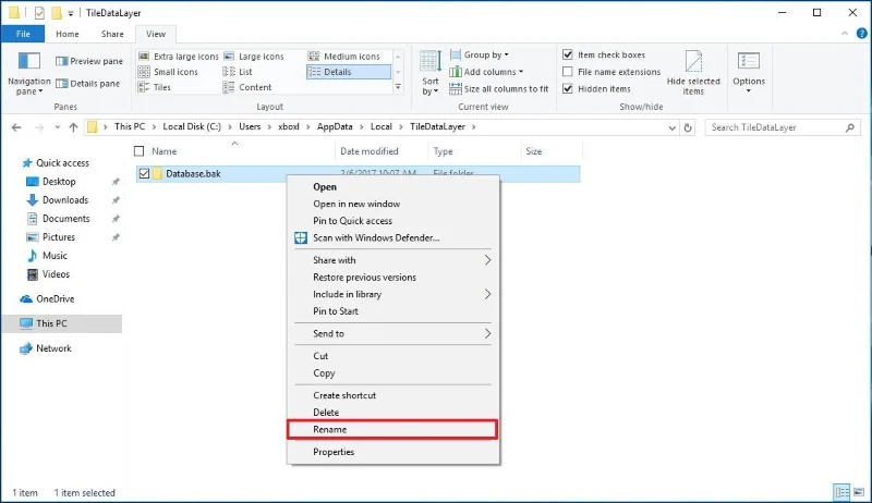 Tetapan Menu Mula Sandaran pada Windows 10