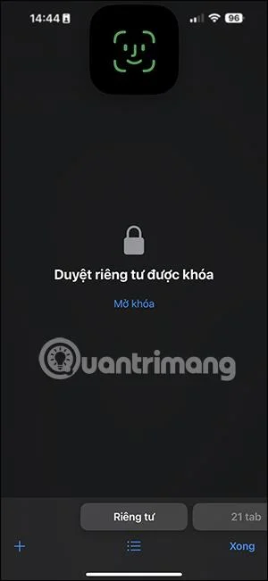 Cara mengunci tab inkognito pada Safari menggunakan Face ID