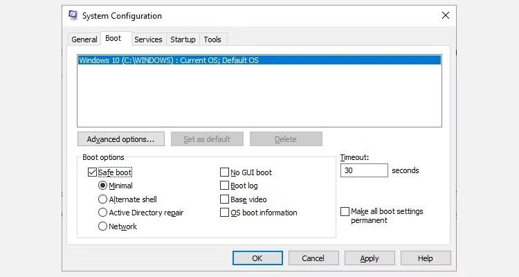 Bagaimana untuk memasuki Safe Mode Windows 10 apabila bermula