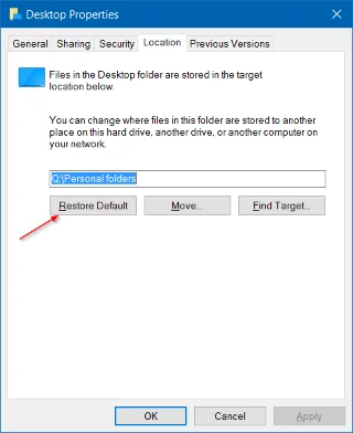 Windows 10 でデスクトップ、ダウンロード、ドキュメントを別のドライブに移動する
