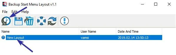 Cara membuat sandaran dan memulihkan susun atur menu Mula