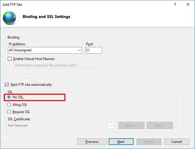 Arahan untuk menyediakan dan mengurus Pelayan FTP pada Windows 10