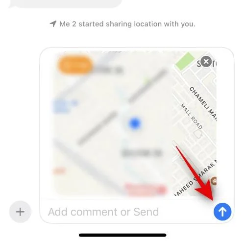 iPhoneのメッセージで位置情報を直接送信する方法