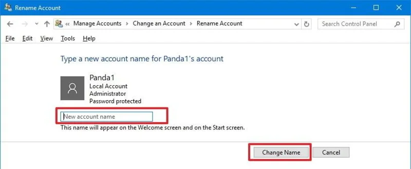 Windows 10'da oturum açma adınızı değiştirme talimatları
