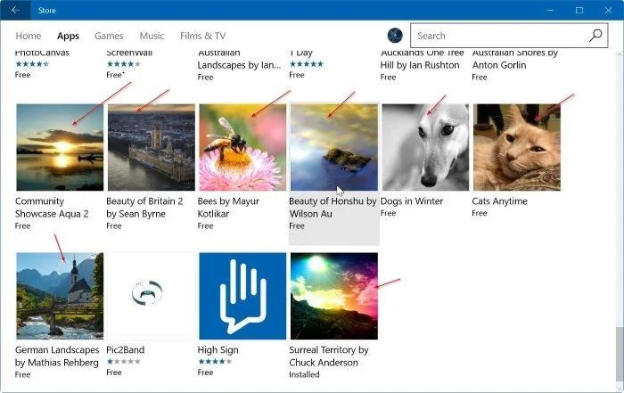 Temi disponibili in Windows Store