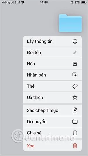 Cara membuat folder dalam Fail pada iPhone/iPad
