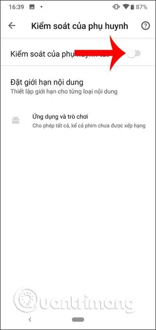 Cara mendayakan kawalan ibu bapa di Gedung Google Play
