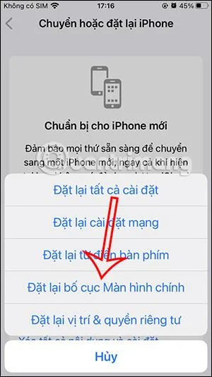 Bagaimana untuk menetapkan semula susun atur skrin utama iPhone