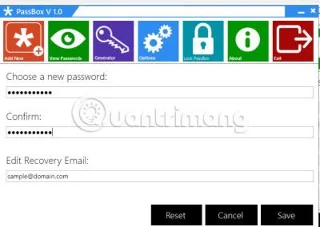 PassBox: gratis wachtwoordbeheerder en generator voor Windows 10/8/7