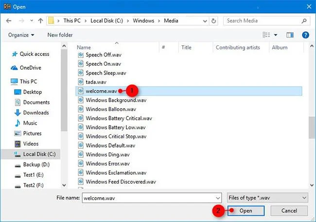 Bagaimana untuk menukar bunyi pemberitahuan apabila Logoff, Logon dan penutupan pada Windows 10