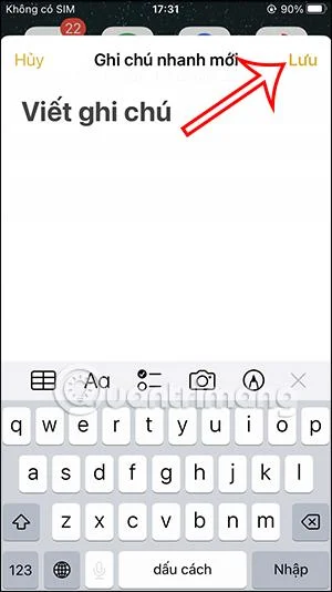 So machen Sie schnelle Notizen auf dem iPhone