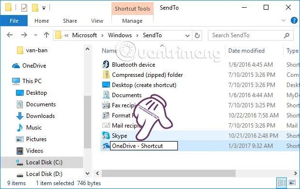 Bagaimana untuk menambah ikon awan pada menu klik kanan Windows 10