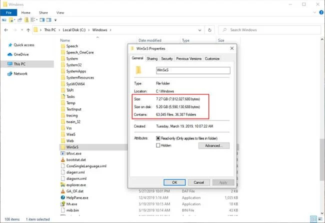 Bagaimana untuk menguruskan folder WinSxS yang besar dalam Windows 10