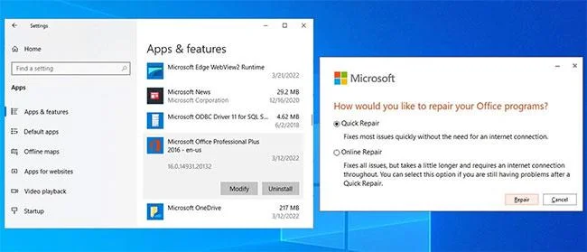 Windows 10'da Excel'in çökmesini düzeltme