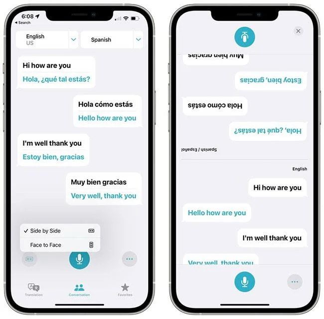 Ciri baharu dalam apl Terjemahan pada iOS 15