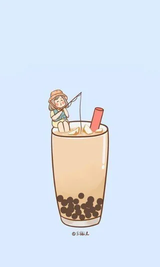 Kertas dinding teh susu, kertas dinding teh susu yang cantik