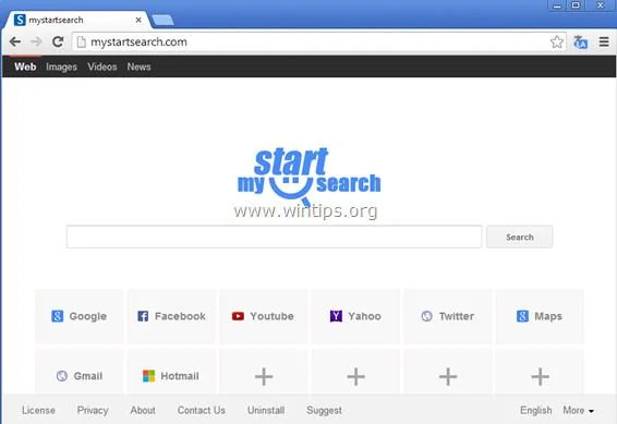 Arahan untuk mengalih keluar MyStartSearch pada semua pelayar