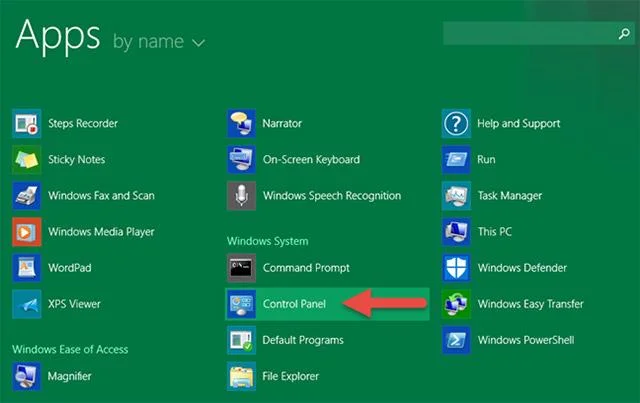 Bagaimana untuk membuka Panel Kawalan pada Windows 10, 8.1, 7