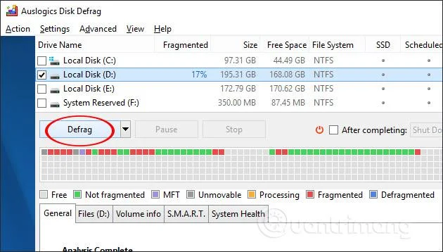 Cara menggunakan Auslogics Disk Defrag untuk menyahpecah cakera keras