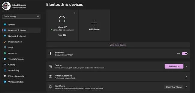 Windows 11'deki Ayarlar uygulamasındaki yeni özellikler
