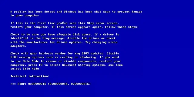 Bagaimana untuk membetulkan ralat 0x0000001E: KMODE EXCEPTION NOT HANDLED on Windows