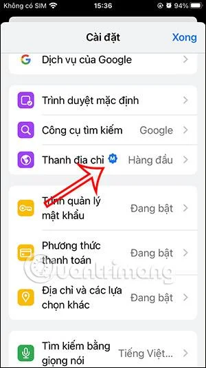 Cara mengalihkan bar alamat iPhone Chrome ke bawah