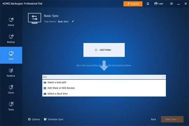 Bagaimana untuk menyegerakkan fail antara dua PC Windows dengan AOMEI