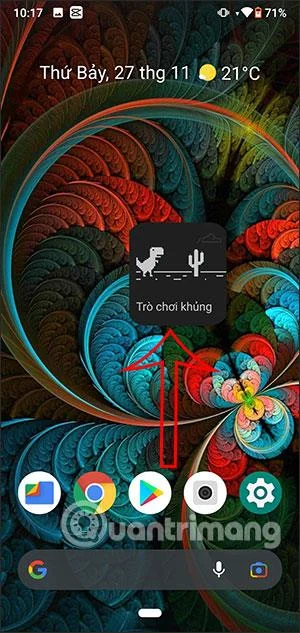 Cara bermain permainan dinosaur terus pada skrin Android anda