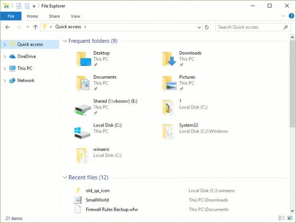Как изменить значок быстрого доступа в проводнике Windows 10