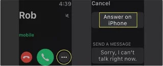 Bagaimana untuk menukar panggilan daripada Apple Watch kepada iPhone