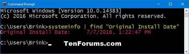 Orijinal Windows 10 kurulum tarihi ve saati nasıl bulunur?