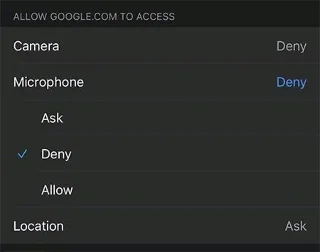 So blockieren Sie den Zugriff von Websites auf Kamera, Mikrofon und Standort in Safari für iOS