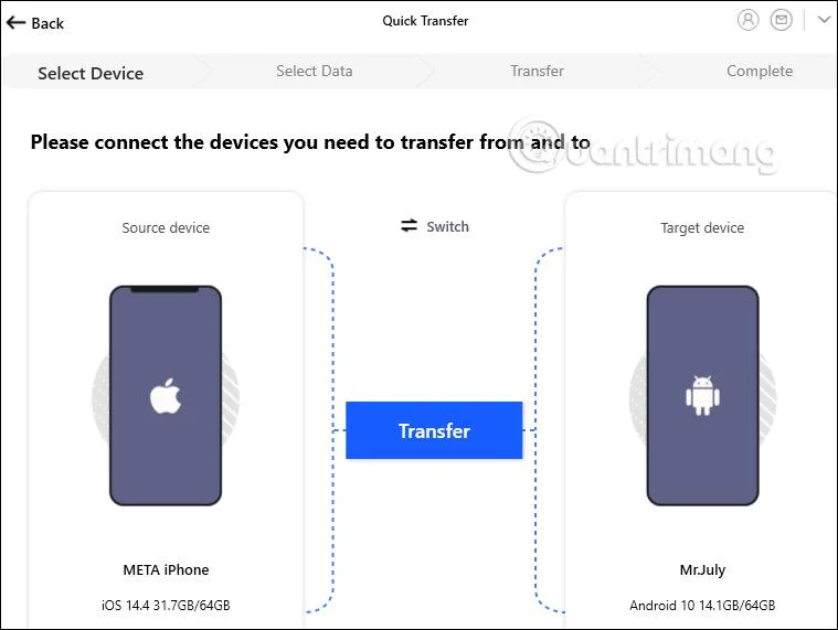 Cara menggunakan PhoneTrans untuk memindahkan data iPhone ke iPhone, Android