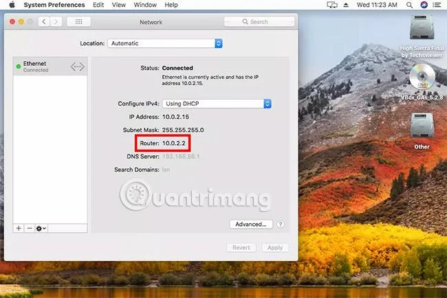 Bagaimana untuk mencari alamat IP gerbang lalai