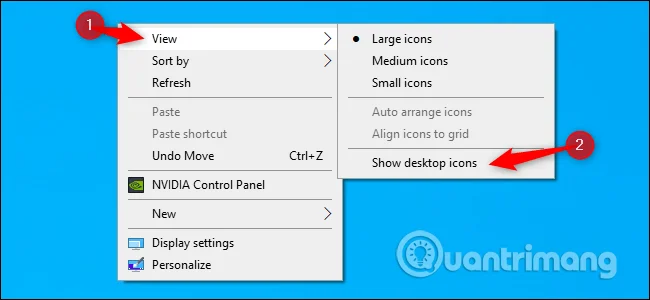 Windows ですべてのデスクトップ アイコンを非表示または再表示する方法