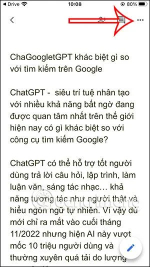 Bagaimana untuk memuat turun fail Google Drive ke iPhone