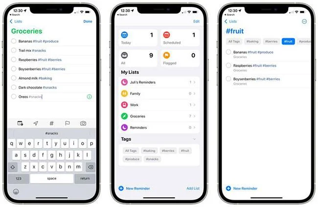 Perkara baharu dalam apl Nota dan Peringatan pada iOS 15