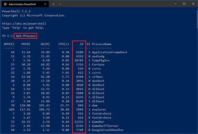 Bagaimana untuk mencari ID Proses aplikasi pada Windows 10