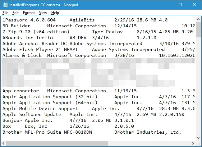 So erstellen Sie eine Liste der installierten Programme unter Windows