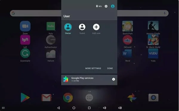 Android でゲストモードを切り替える