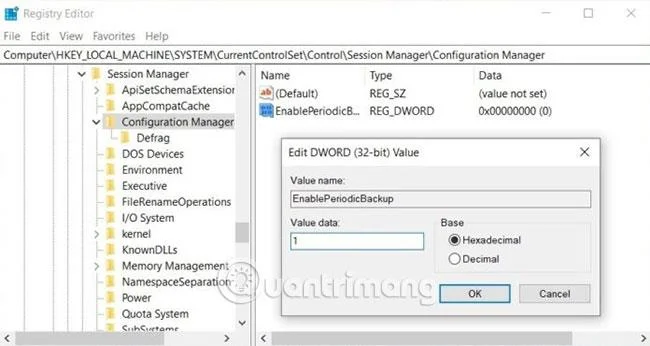 Bagaimana untuk mendayakan sandaran pendaftaran automatik dalam Windows 10